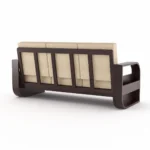 5 seater solid sheesham wood sofa back detail