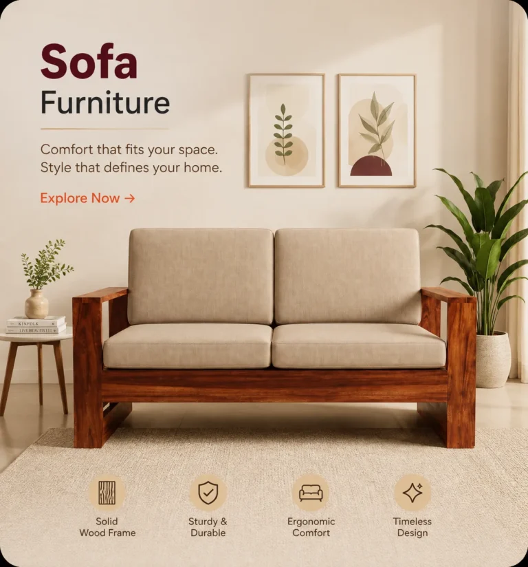 Premium Sheesham Wood Sofa