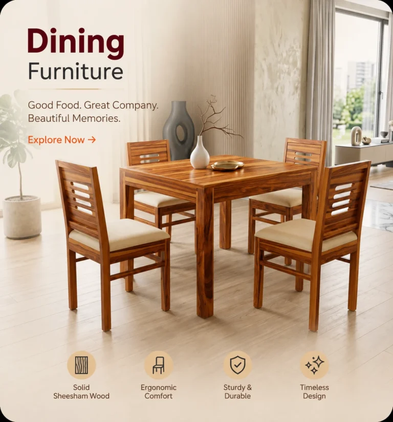 Premium Sheesham Wood Dining Table