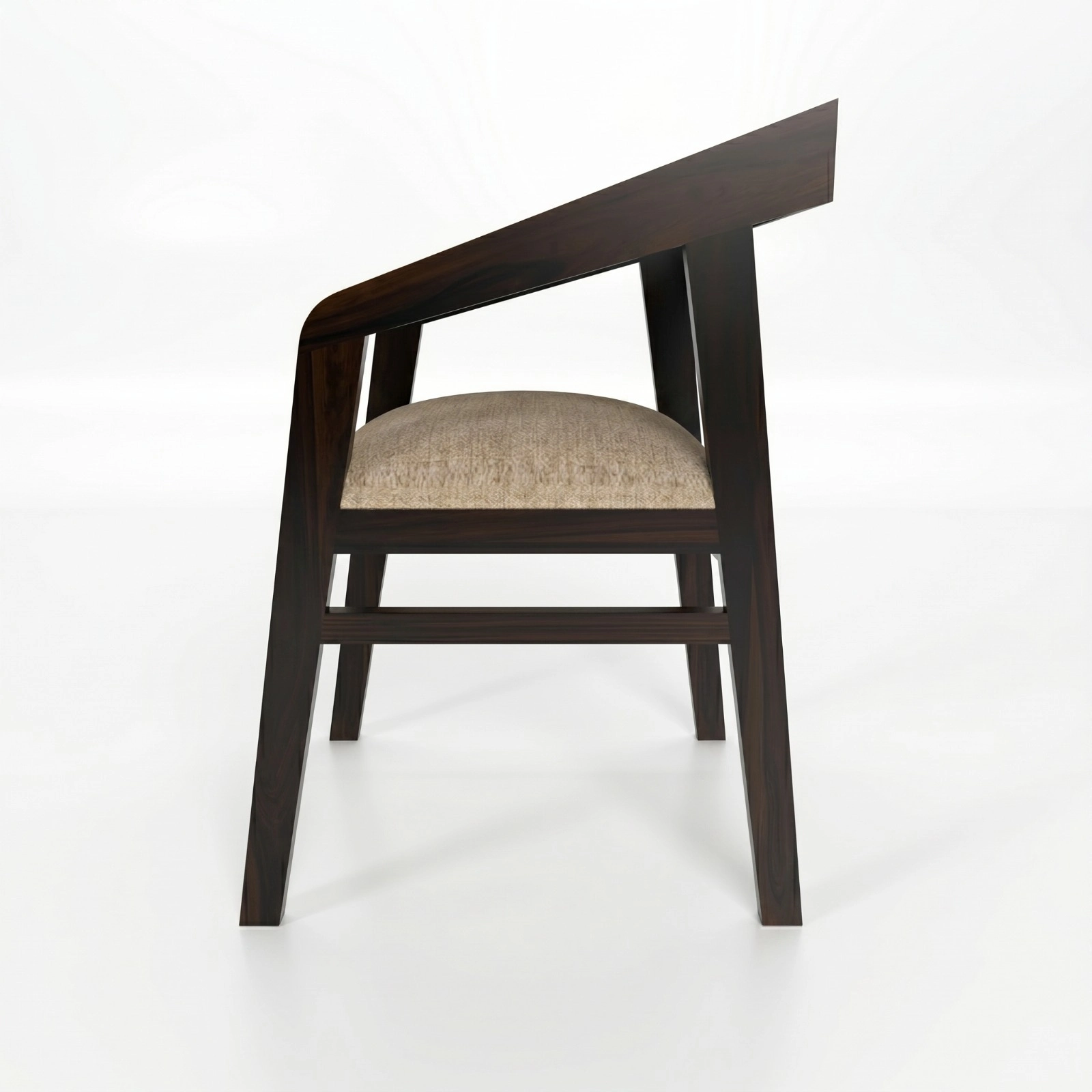 Solid Sheesham Wood Arm Chair Set of 1 for Living Room