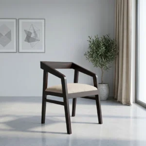 Solid Sheesham Wood Arm Chair Set of 1 for Living Room