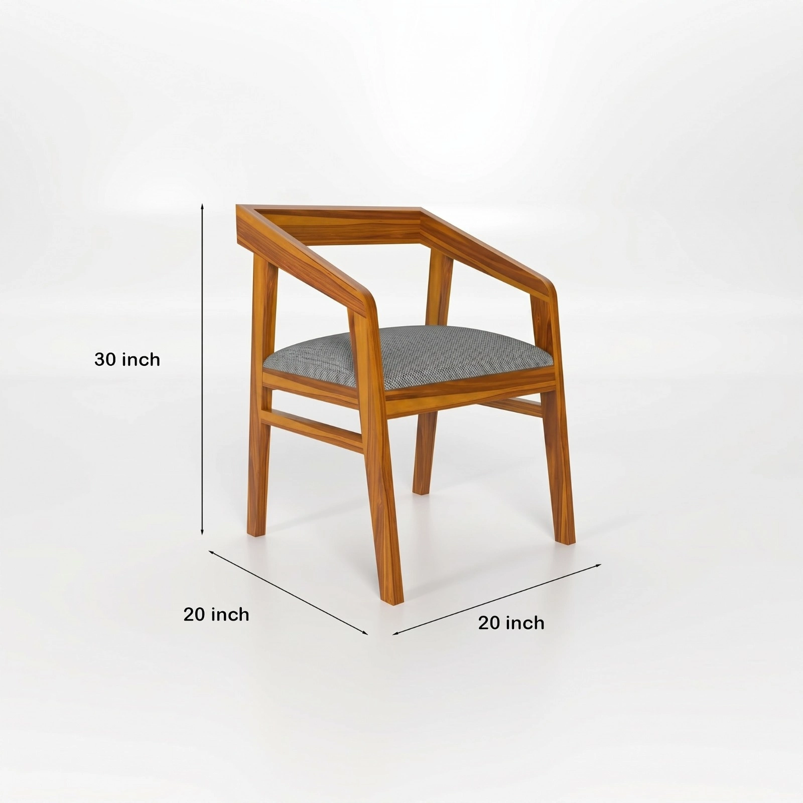 Solid Sheesham Wood Armchair for Living Room