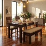 Premium 4 Seater Sheesham Wood Dining Table