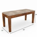 Designer Solid Wood 6 Seater Dining Table Cushions View