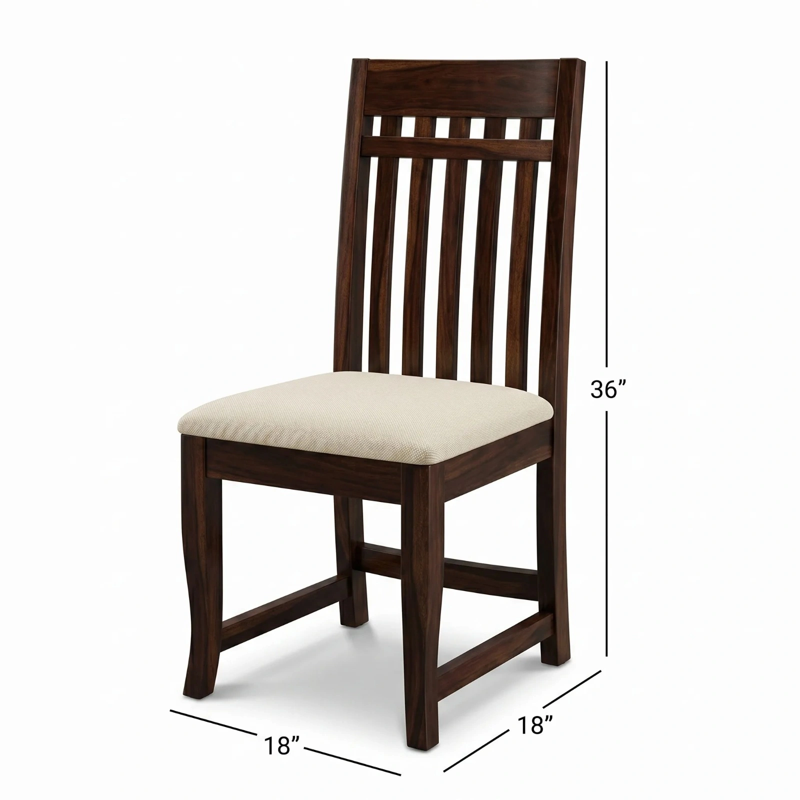 Premium 4 Seater Sheesham Wood Dining Table Chair View
