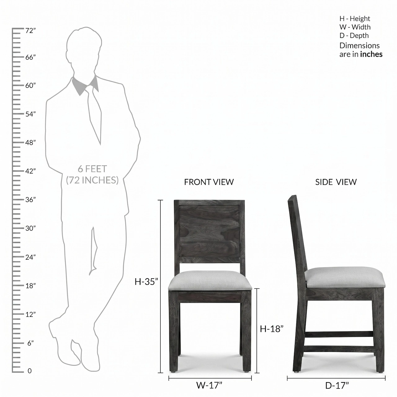 Sheesham Wood Dining Chairs Set of 2 for Dining Room Furniture