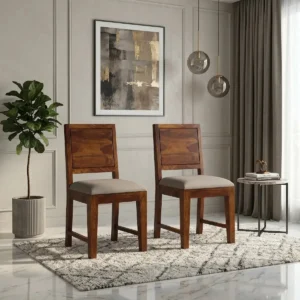 Sheesham Wood Dining Chairs Set of 2 for Dining Room Furniture