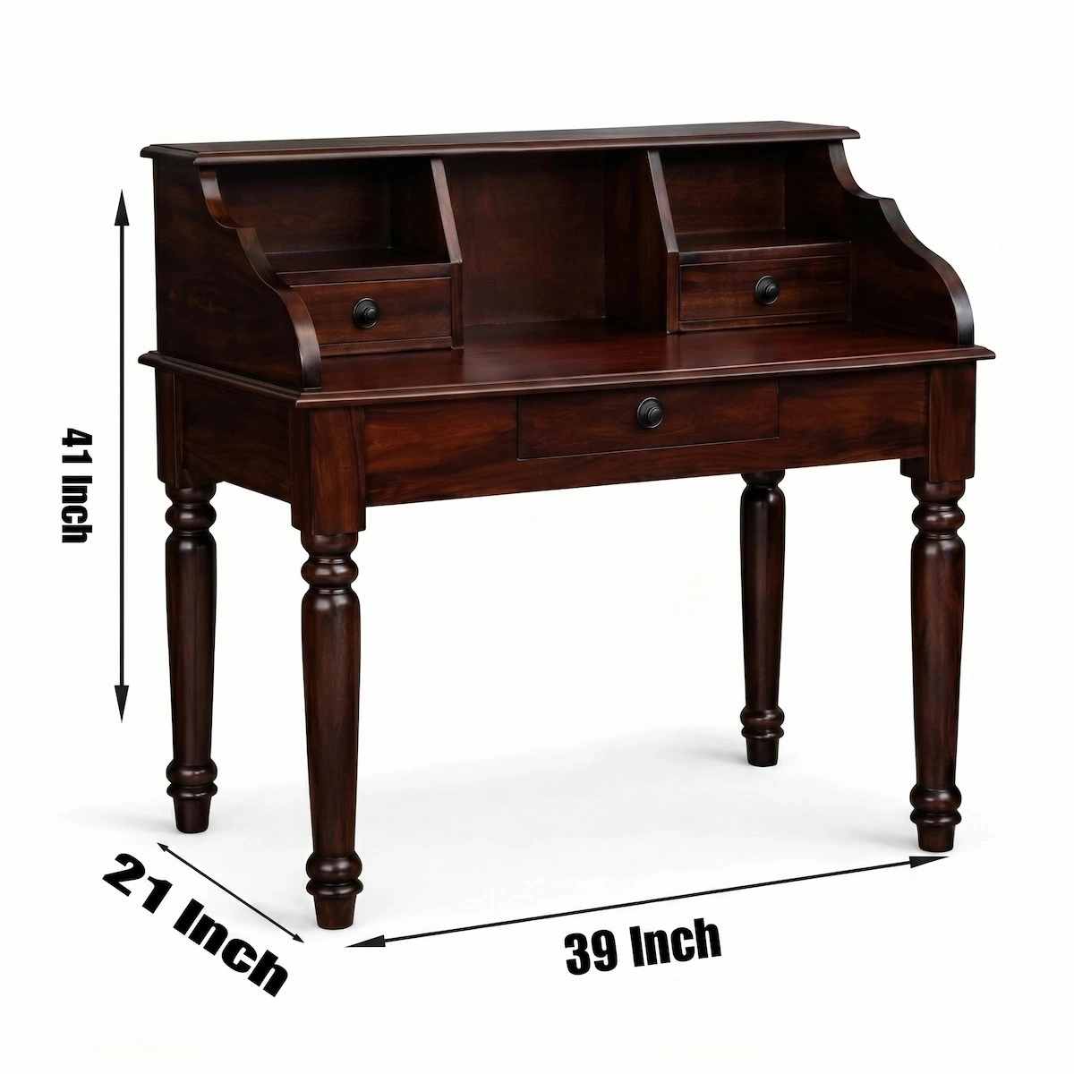 Sheesham Wood Study Table with 3 Drawers Storage for Study Room Home and Office