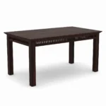 Luxury Sheesham Wood 6 Seater Dining Table Close-up View