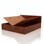 Elegant Wooden King Size Detailed Storage View