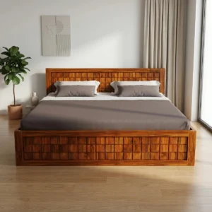 Elegant Wooden King Size Bed