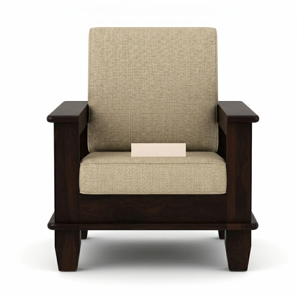 Sheesham Wood Single Seater Sofa Set for Living Room Office