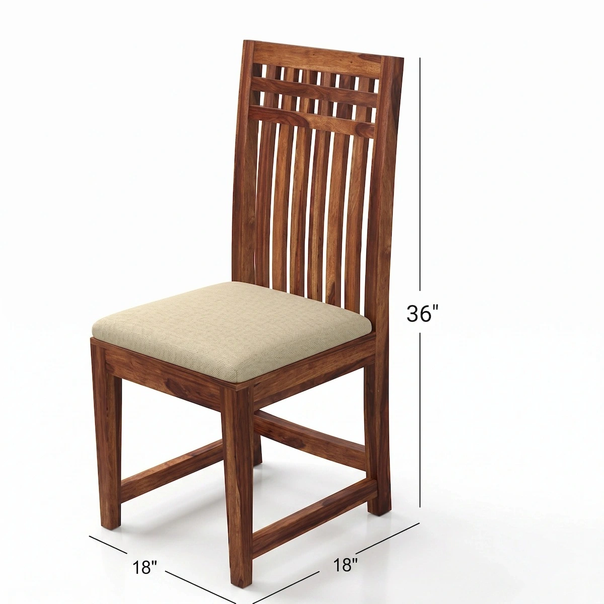 Modern Wooden 4 Seater Dining Table Chair View With Dimensions