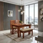 Modern Wooden 4 Seater Dining Table