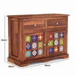 Sheesham Wood Cabinet Dimensions View