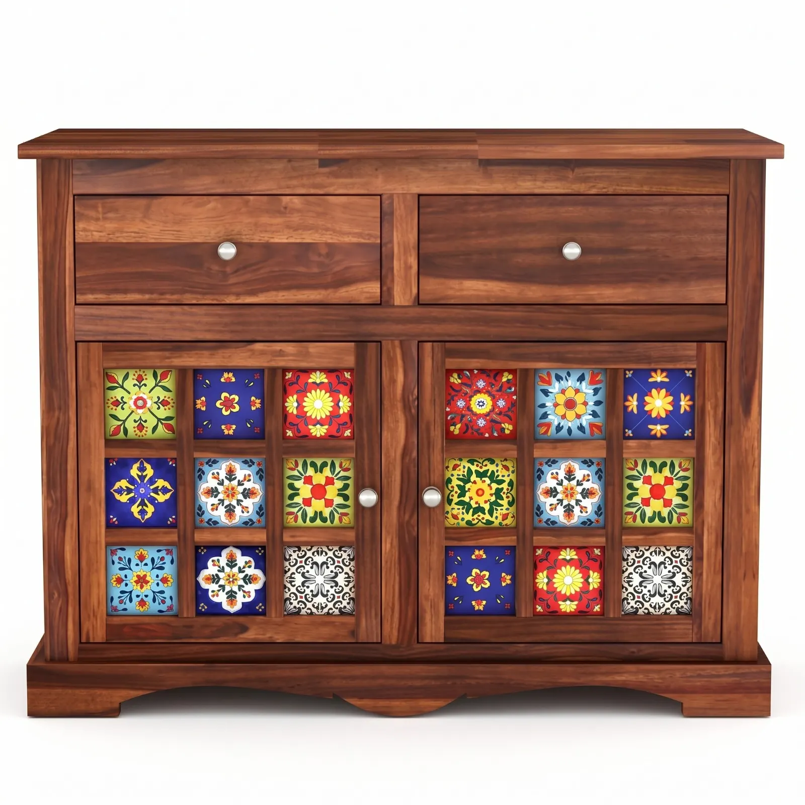 Sheesham Wood Cabinet Front View