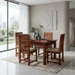 Solid Sheesham Wood 4 Seater Dining Table