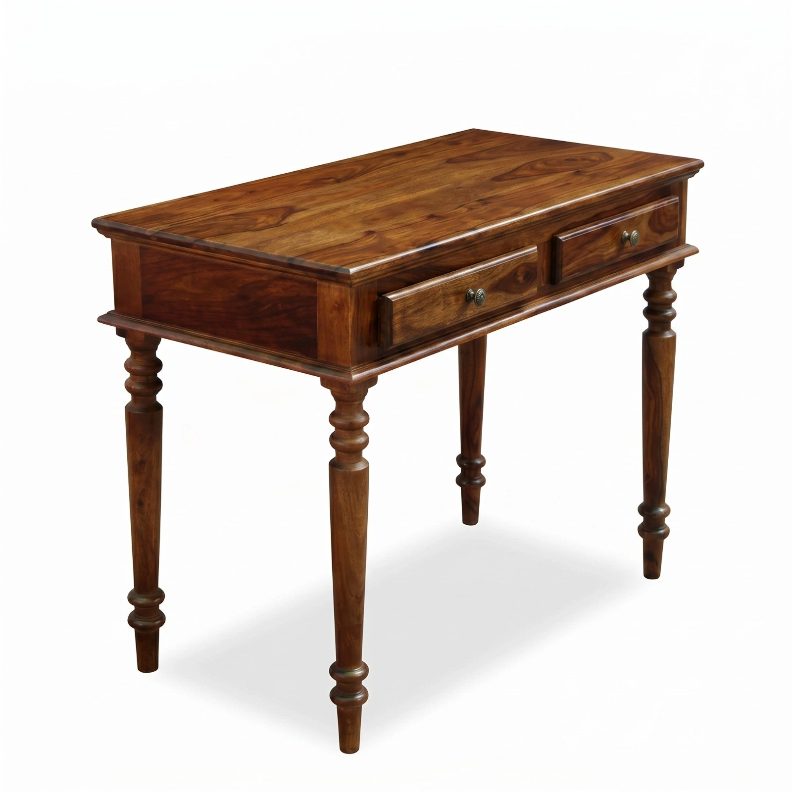 Sheesham Wood Study Table with 2 Drawers Storage for Study Room Home