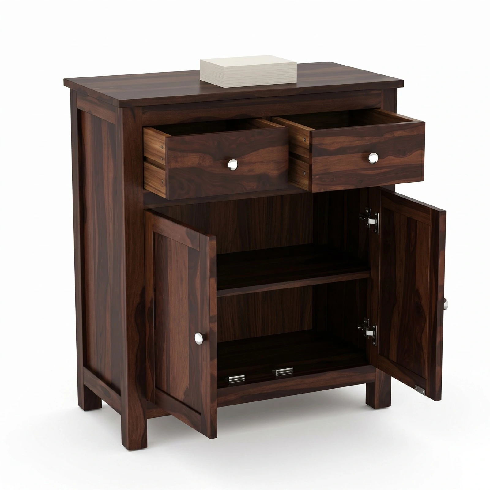 Solid Wood Cabinet Close-up View