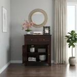Solid Wood Cabinet Detailed Drawers View