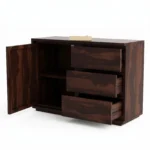 Sheesham Wood Storage Cabinet Detailed View of Drawers