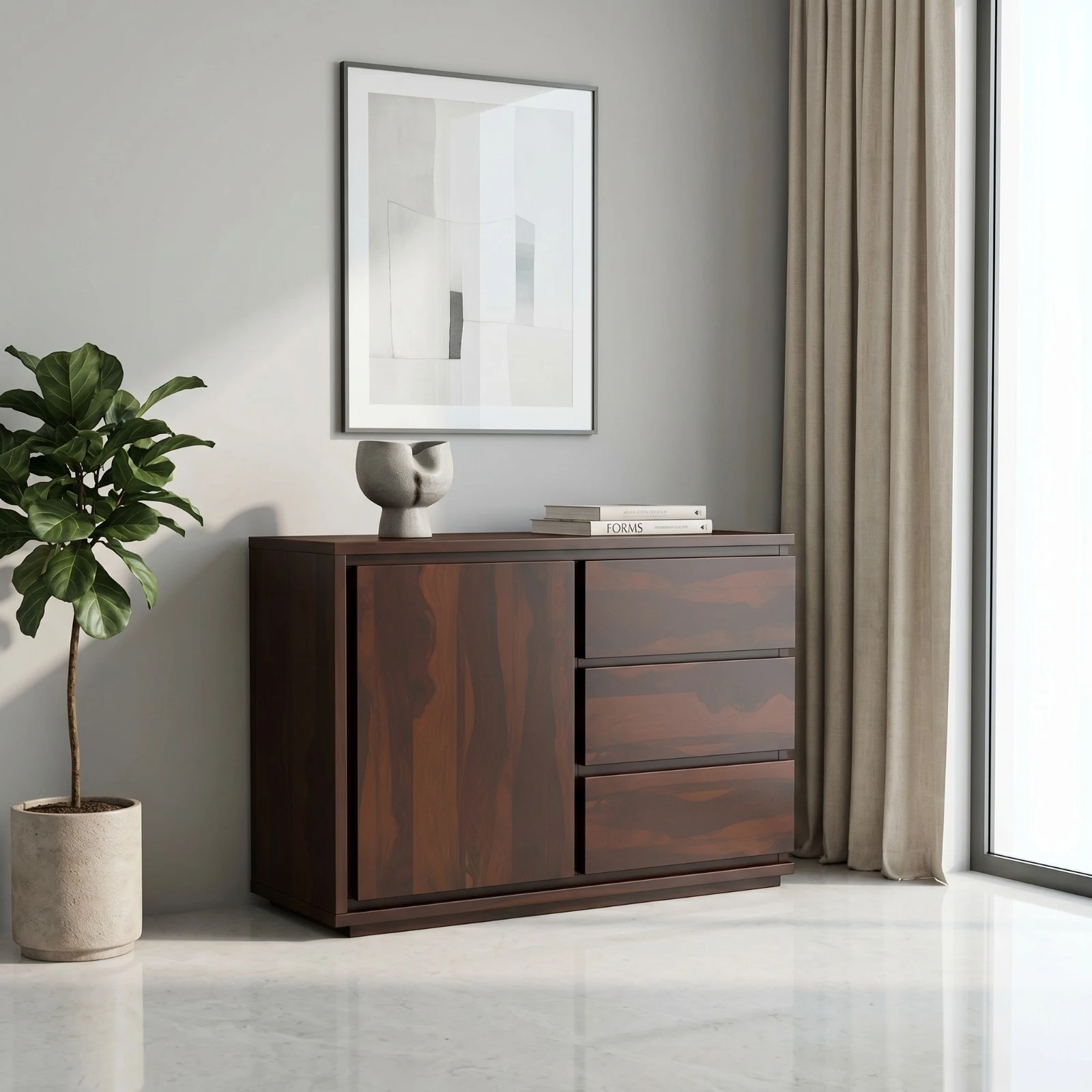 Sheesham Wood Storage Cabinet