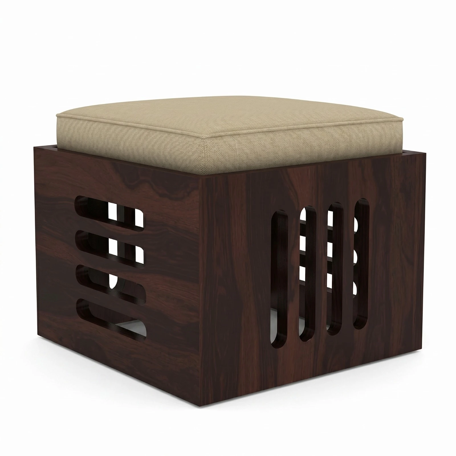 Soild Sheesham Wood Centre Coffee Table with 4 Stools