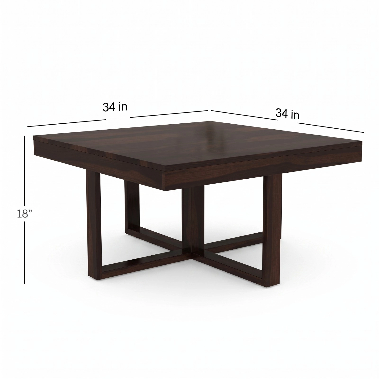 Soild Sheesham Wood Centre Coffee Table with 4 Stools
