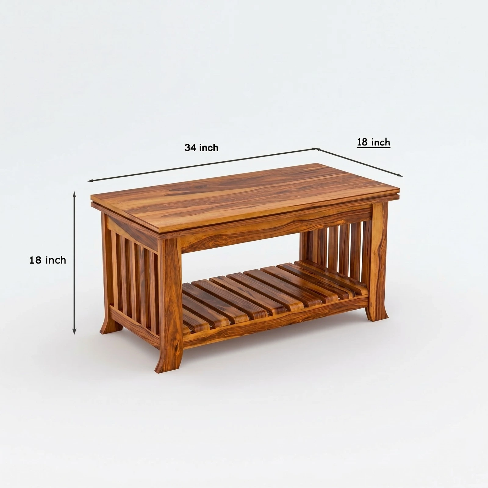 Wooden Center Coffee Table for Living Room and Office