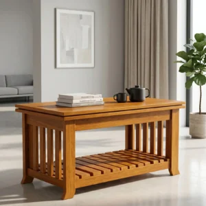 Wooden Center Coffee Table for Living Room and Office