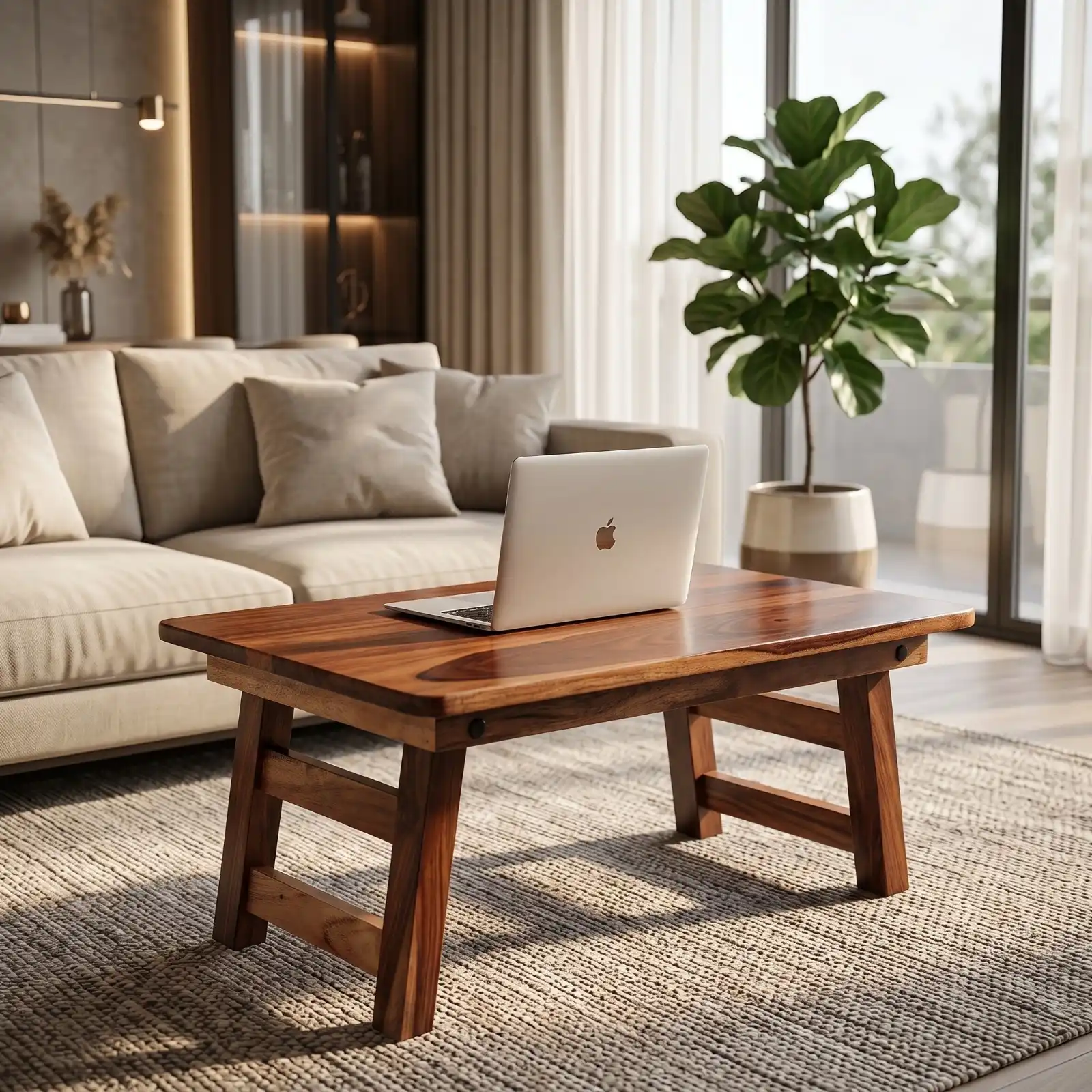 Solid Wood Folding Bed Study Table Made of sheesham Wood