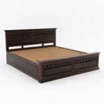 Designer Sheesham Wood King Size Bed Side View