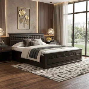 Designer Sheesham Wood King Size Bed