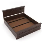 Designer Sheesham Wood King Size Bed Top View
