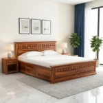Contemporary King Size Wooden Bed