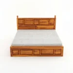 Wooden King Size Bed Front View