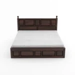 Luxury Solid Wood King Size Bed Front View
