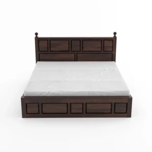 Luxury Solid Wood King Size Bed Front View