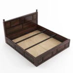 Luxury Solid Wood King Size Bed Top View