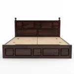 Luxury Solid Wood King Size Bed Front View Without Mattress