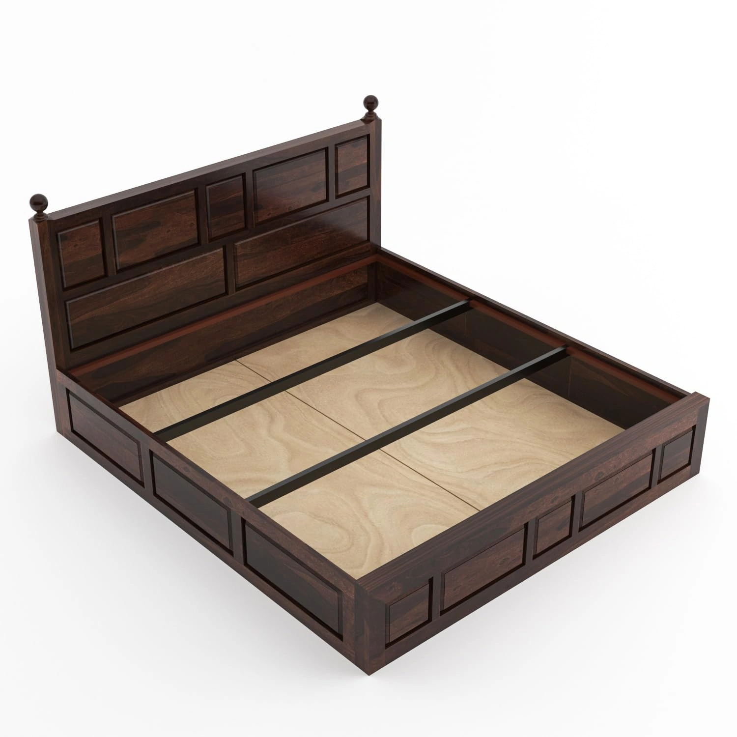 Luxury Solid Wood King Size Bed Top View