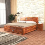 Modern King Size Sheesham Wood Bed