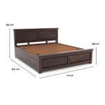 Premium Wooden King Size Bed Size & Measurement View