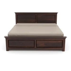 Premium Wooden King Size Bed Front View