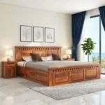 Solid Sheesham Wood King Size Bed