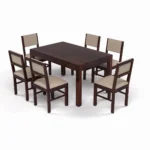 designer 6 seater dining table top view
