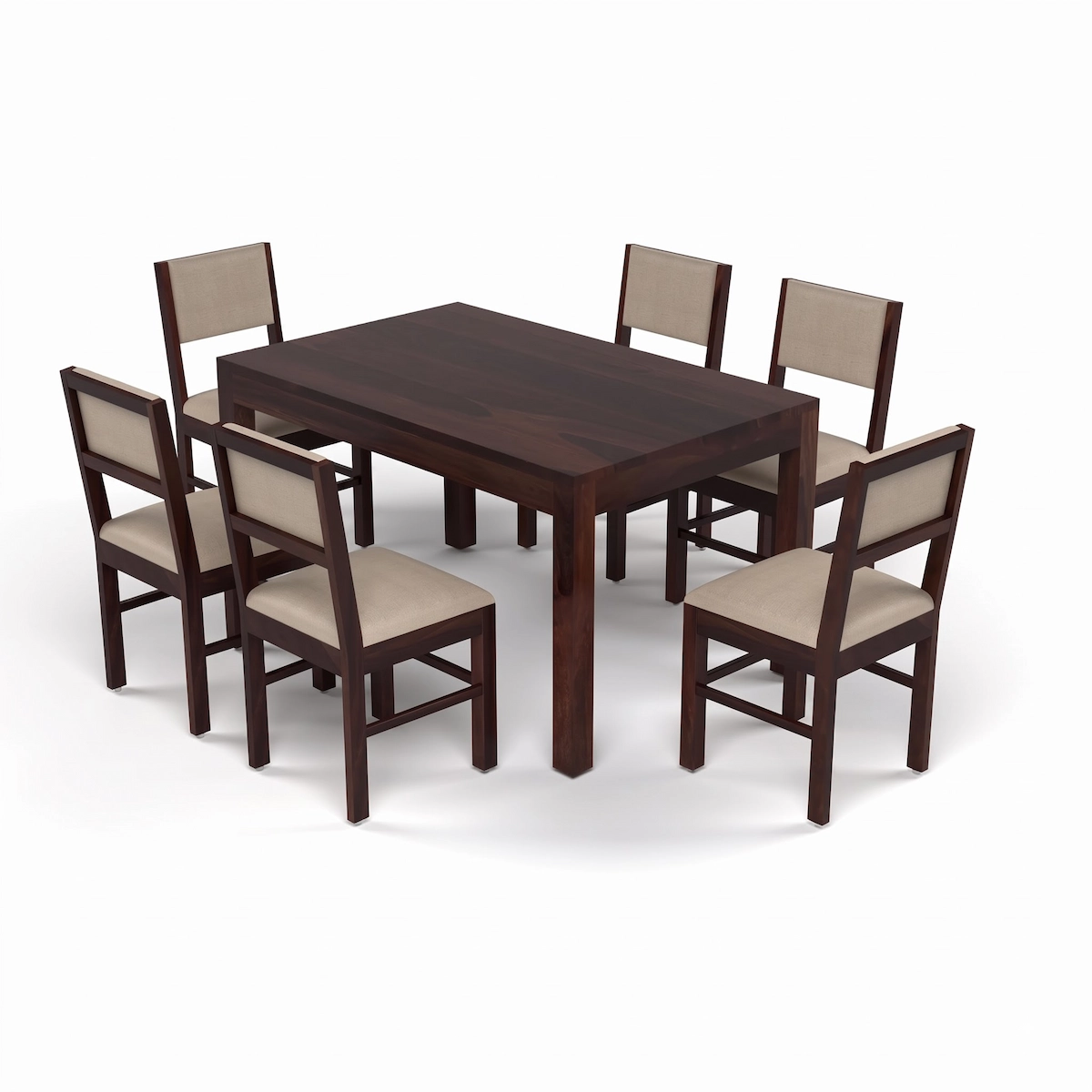 designer 6 seater dining table top view