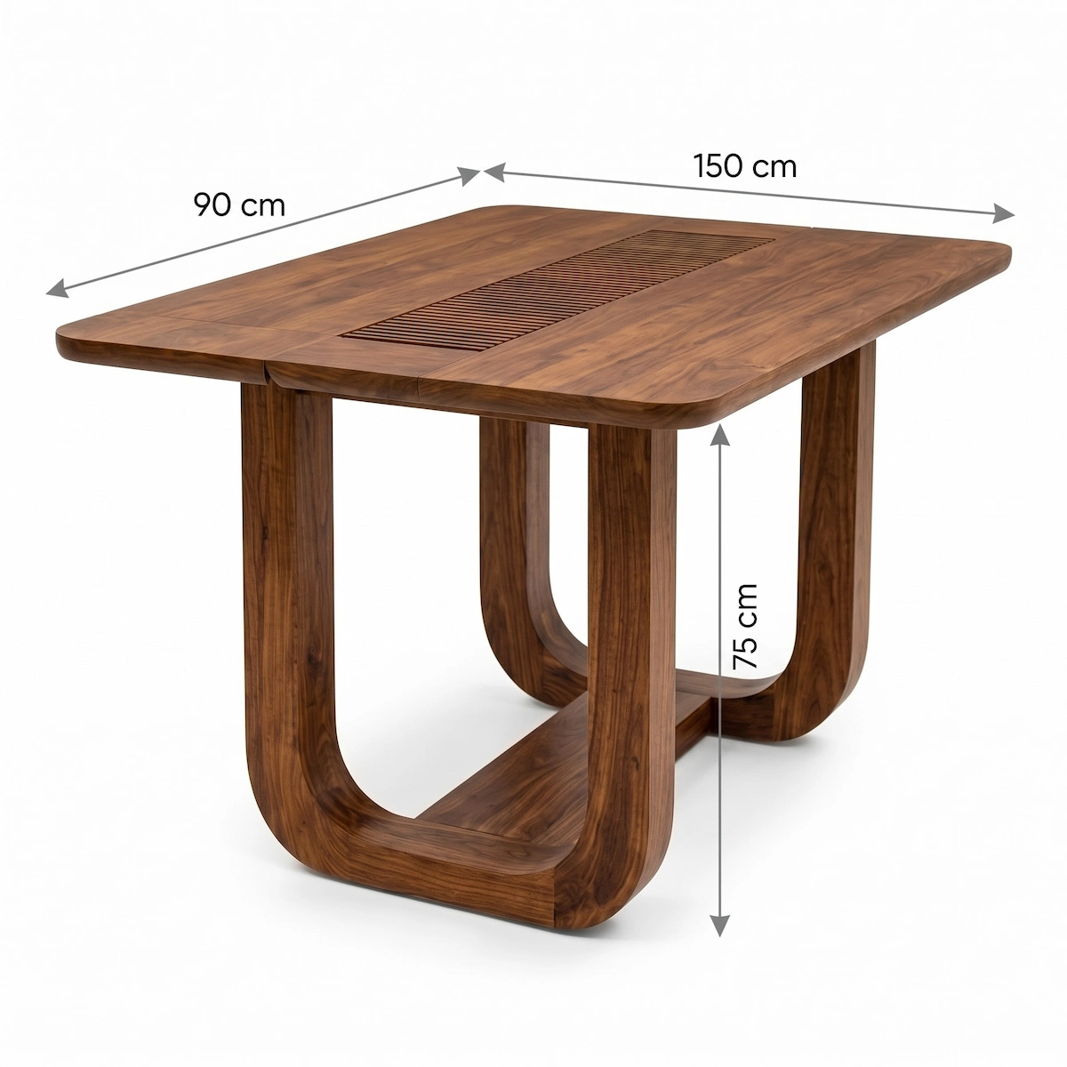 4 seater dining table dimension view
