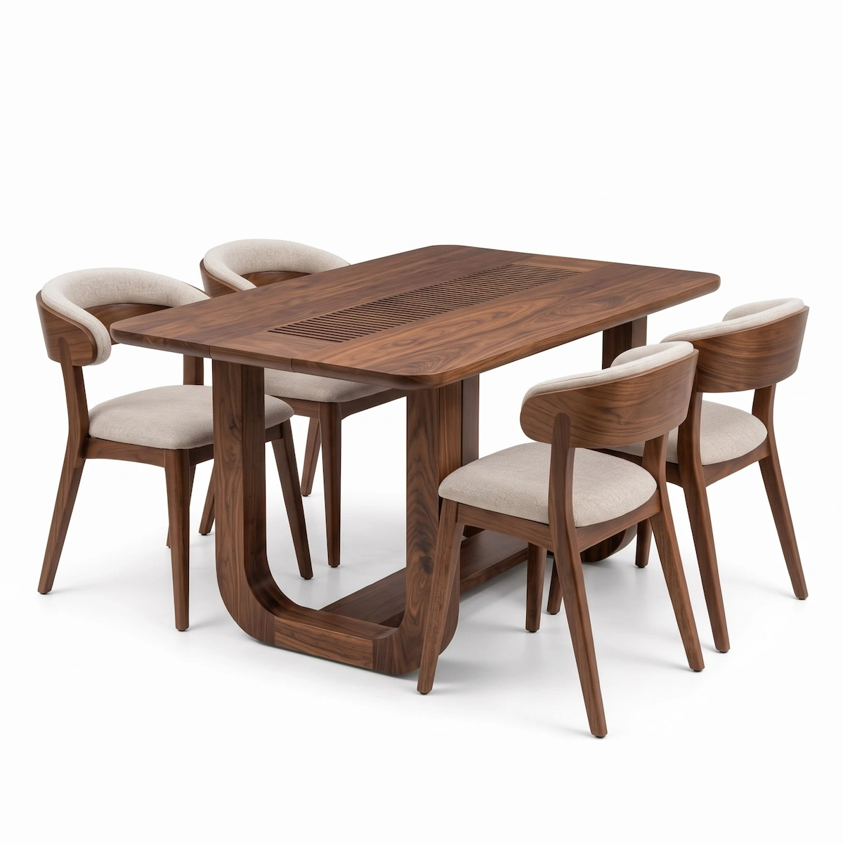 4 seater dining table top view