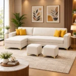 L shape 5 seater sofa set
